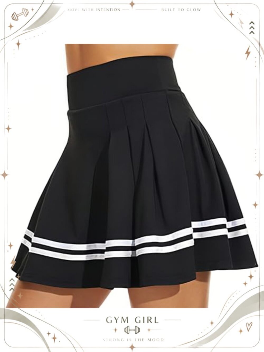 High Waist Pleated Tennis Skirt Built-in Shorts Pockets Athletic Skort